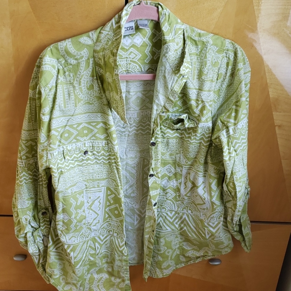 Chicos Green Top